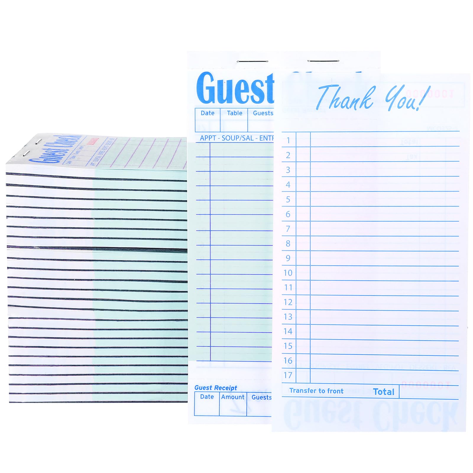 100 Pack Guest Check Book For Servers Bulk, Waitress Checkbook Paper Server Note Pads Accessories Waiter Food Receipt Book For Restaurants, Bar, 50 - View #14