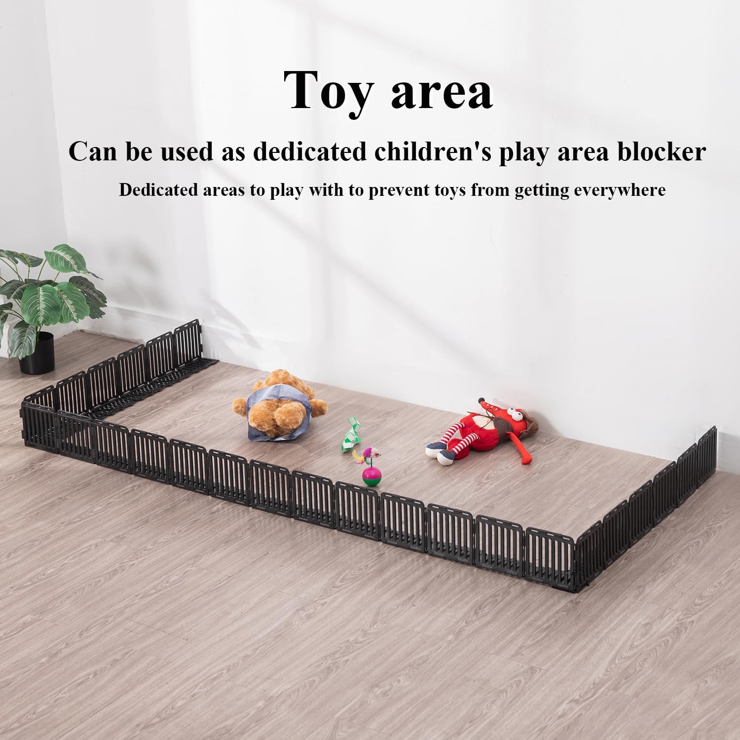 Spielzeugblocker Couch Schutz für Haustiere, Sofaschutz Katze Plastic Under Furniture Gap Protector für Sofa und Andere Möbel (Schwarz 12er Pack 6 Füße)