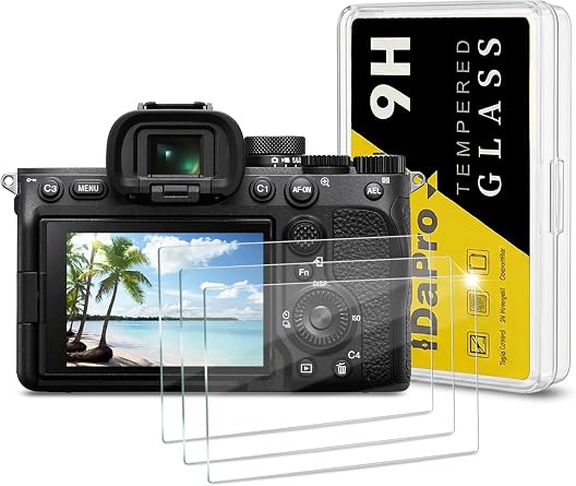 iDaPro Screen Protector for Sony ZV-E1/Sony ZV-E10 II/ZV-E10II/Alpha ZVE1/A7 IV/A7IV/Alpha 7 IV/7IV/A7M4-3 Pack Tempered Glass for Sony Alpha 7 IV with Easy Installation
