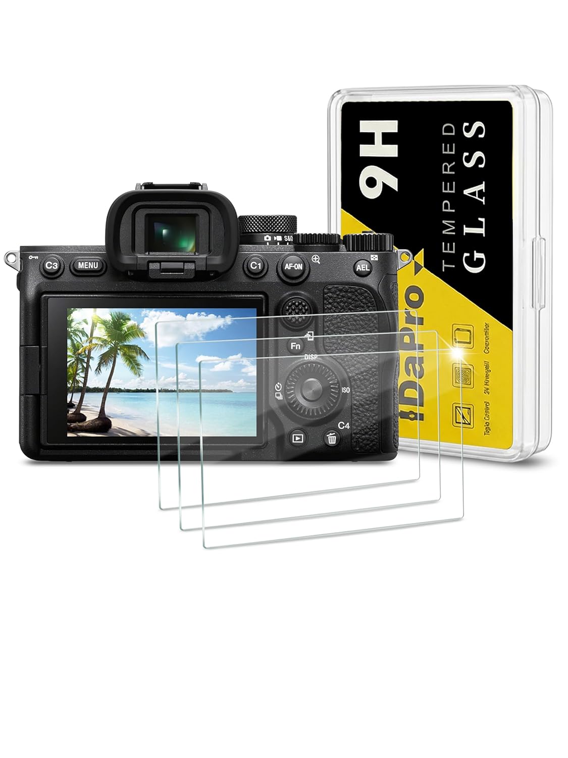 Screen Protector for Sony ZV-E1 Sony ZV-E10 II ZV-E10II Alpha ZVE1 A7 IV A7IV Alpha 7 IV 7IV A7M4 Film Screen Protector 9H Hardness Tempered Glass Easy Installation [Pack of 3]