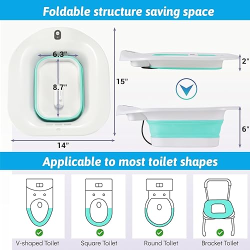 Miniatura 6 de G GREENLY-AG Baño eléctrico para hemorroides con burbujeador de aire y alivio manual calmante para cuidado posparto, dolor de hemorroides y próstata