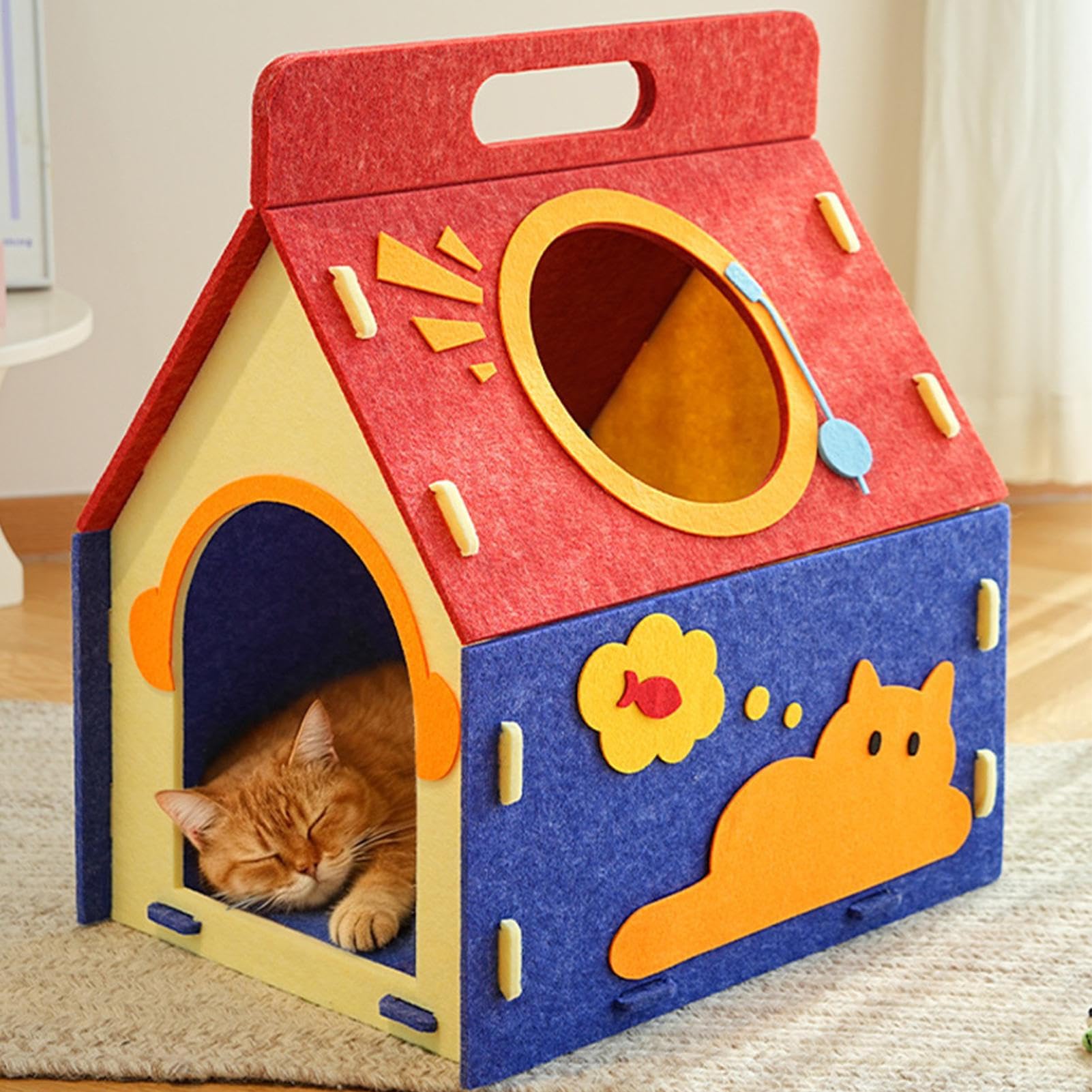 Cuccia Chiusa Adatta A Gatti Cuccia Chiusa per Animali Domestici | Moderno Con Forma Di Tana Per Piccoli Animali Per Cuccioli Gatti e Cani per Interni Casa Soggiorno Inverno