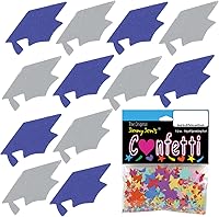 Vista 158 de Confeti Grad Cap Negro, Púrpura Combo - 2 bolsas de media onza (1 oz) (8400/8412)