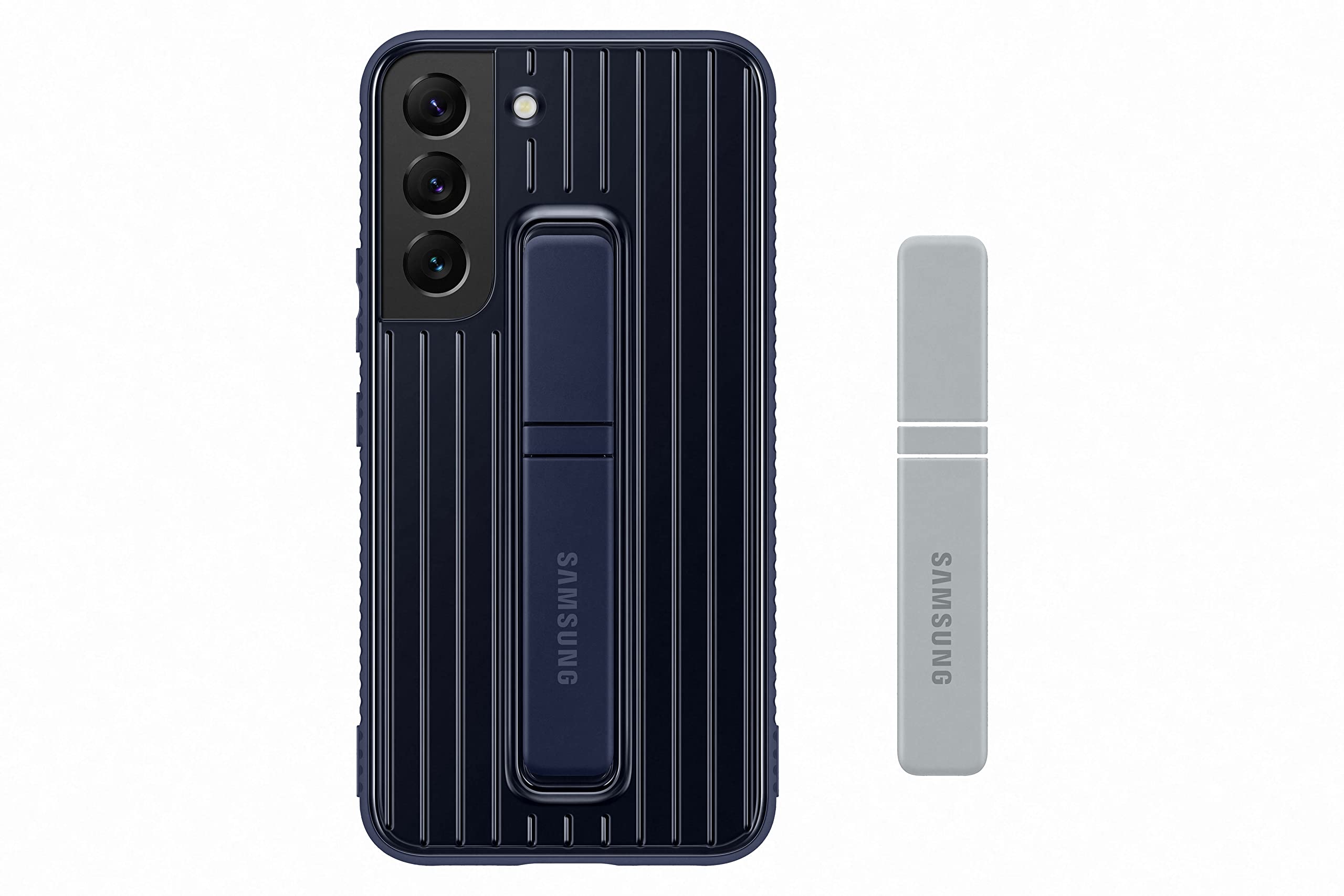 Samsung Protective Standing Cover Custodia con Protezione e Cavalletto posizionabile per Galaxy S22 5G, Navy