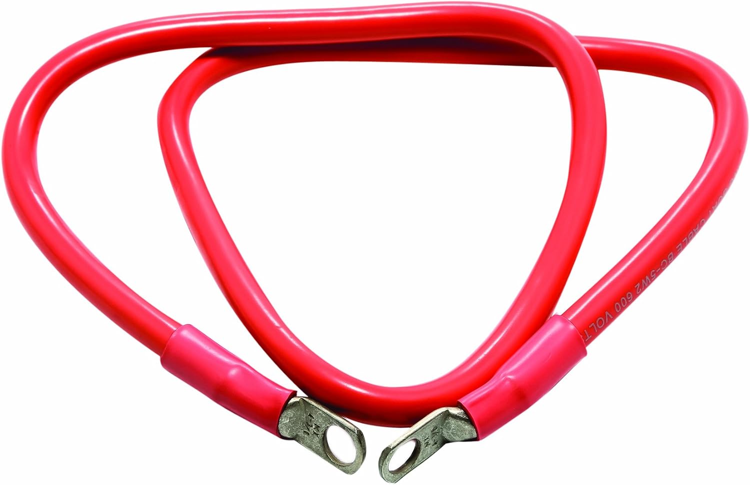 Camco 47455 Red 3/8" Stud 36" Long 4-Gauge Marine Battery Cable and Lug Assembly Tinned