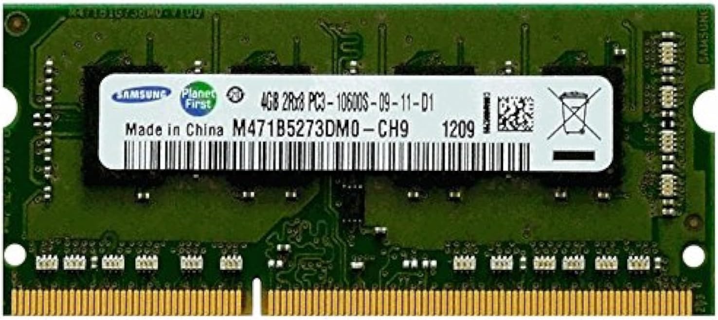 4GB PC3-10600 DDR3-1333 2Rx8 1.5V 204-pin SODIMM (p/n CRH) by Memoryten