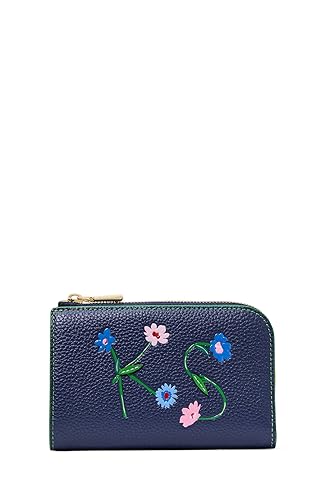 kate spade new york IN THE Garden Embossed Pebbled Leather Compact Wallet - Parisian Navy - Wallet