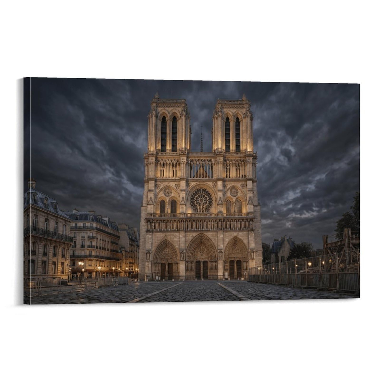 XPASHIQWC Notre-Dame De Paris Poster Artwork Giclee Canvas Prints Modern Canvas Wall Art Picture Wall Hanging for Bedroom Living Room Decor 20x30inch(50x75cm)