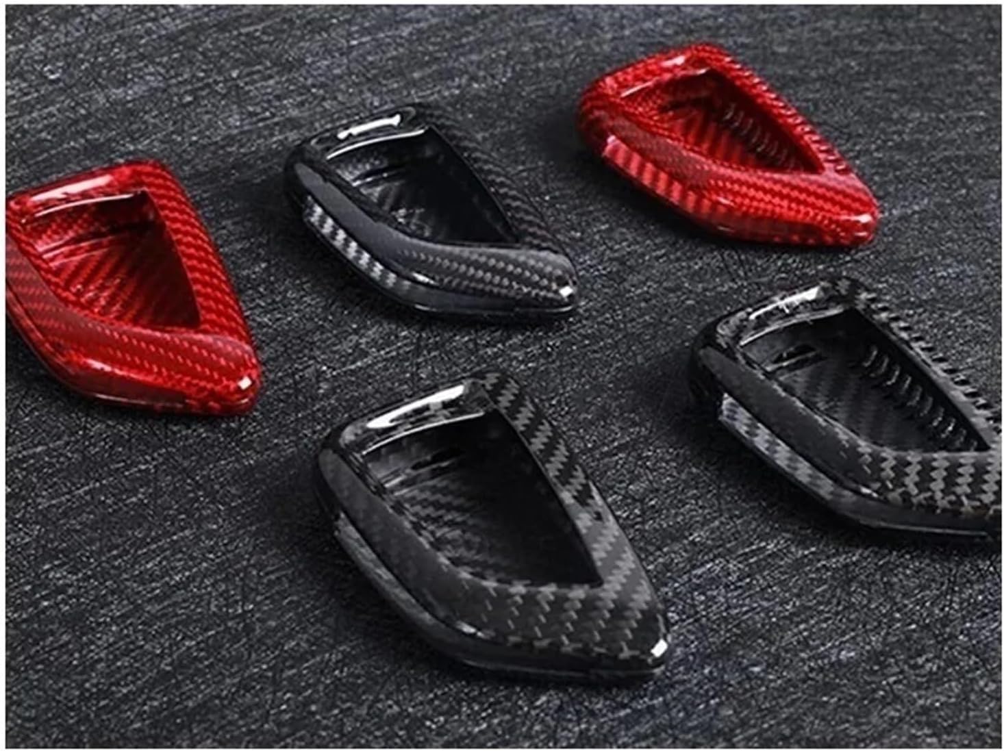 Carbon Fiber Car Key Case Cover Key Shell Compatible with BMW G30 G20 G11 X3 G01 X4 G02 X5 G05 X7 G01 F30 F36 F20 F10 X5 F15 X6 F16 X1 F48(C-Red 1)