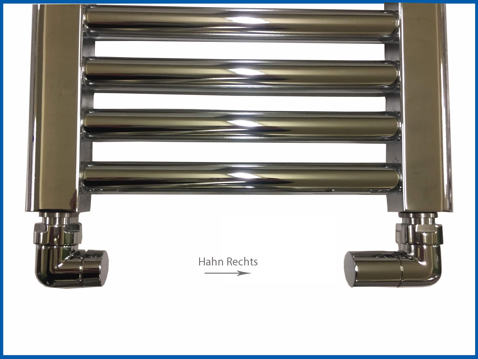Set di valvola di regolazione angolare e valvola di arresto angolare per termosifoni da bagno (rubinetto destro).
