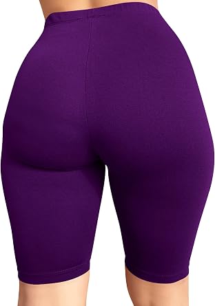 BORIFLORS Womens Athletic Workout High Waist Gym Biker Shorts