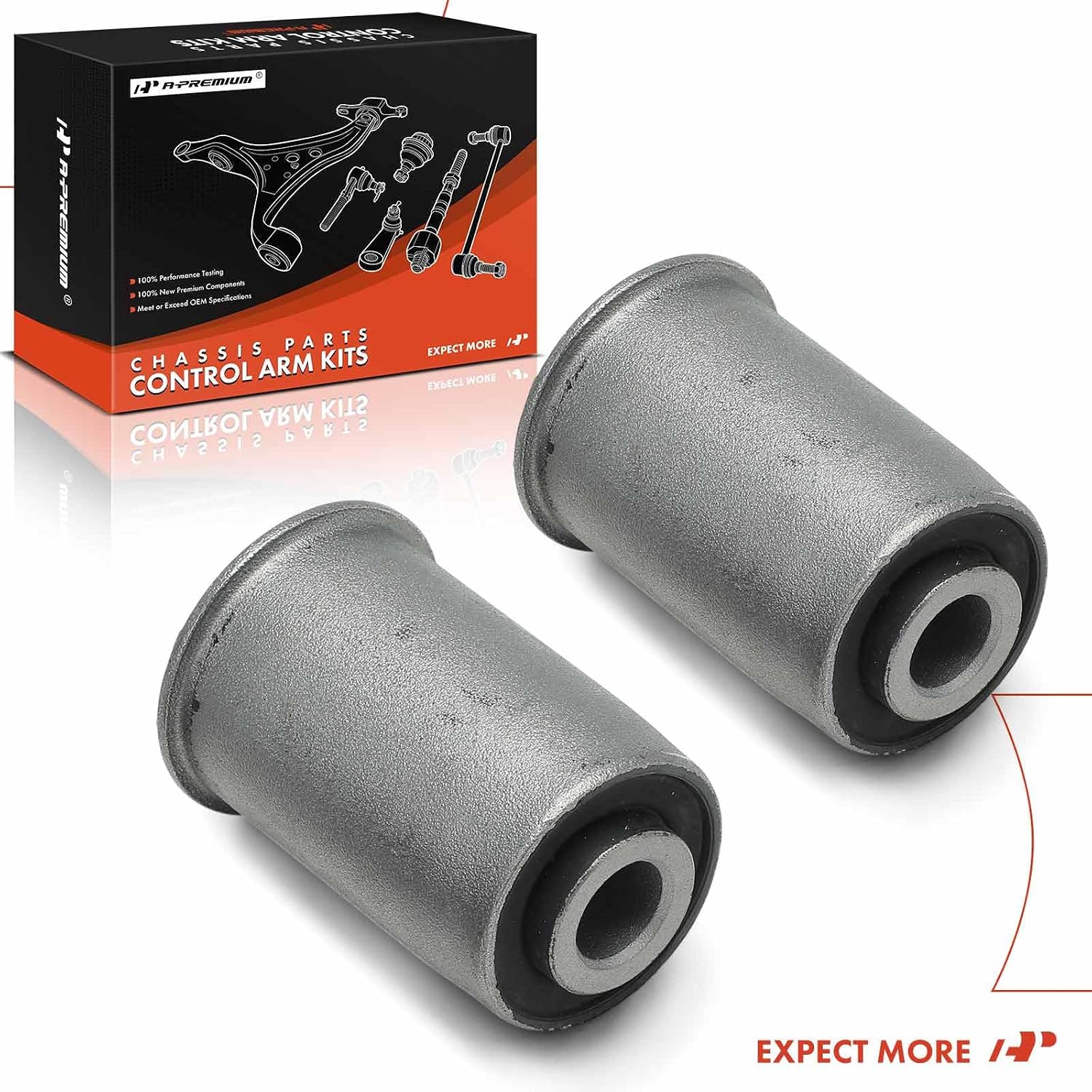 A-Premium 2 x Front Strut To Arm (Lower) Control Arm Bushing Kit, Compatible with Jeep KJ Series Liberty 2002 2003 2004 2005 2006 2007