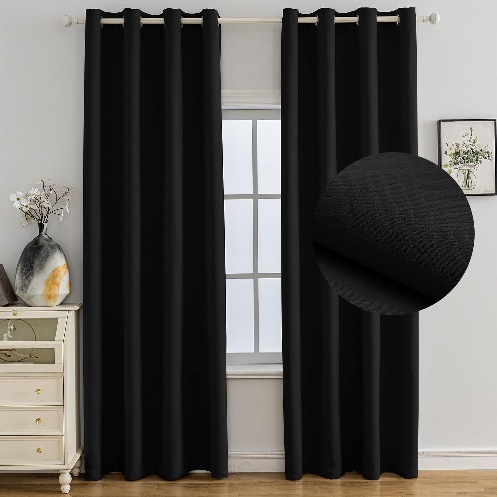 Rideau occultant 140x300 anti froid chaleur Ystyle rideau thermique à oeillets