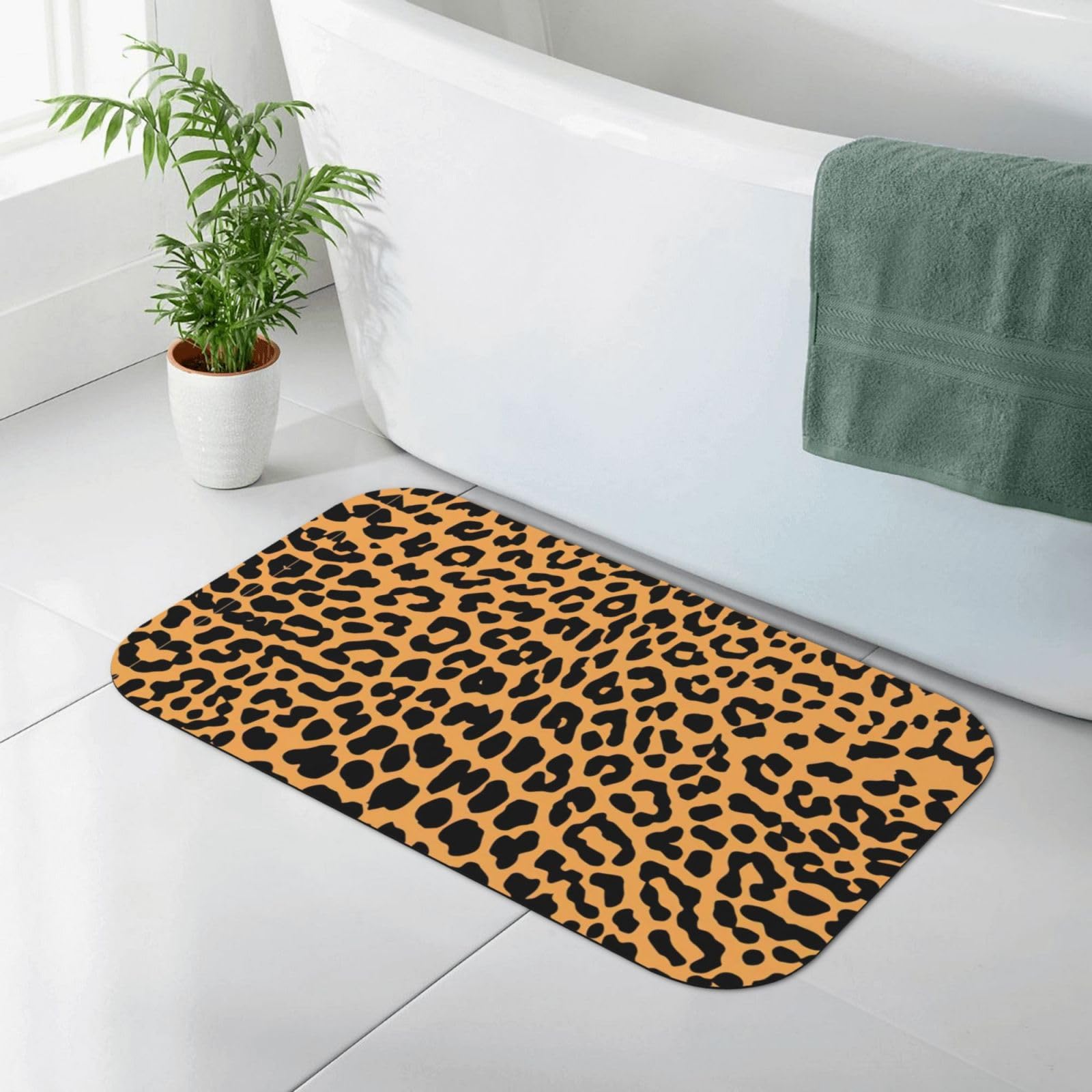 Tapis de bain anti-glisse en diatomée naturelle L