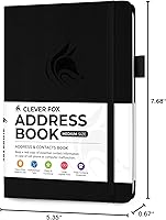 Vista 7 de Clever Fox - Libreta de direcciones con pestañas alfabéticas - Libro de teléfono y direcciones de cuero PU para mantener los contactos seguros