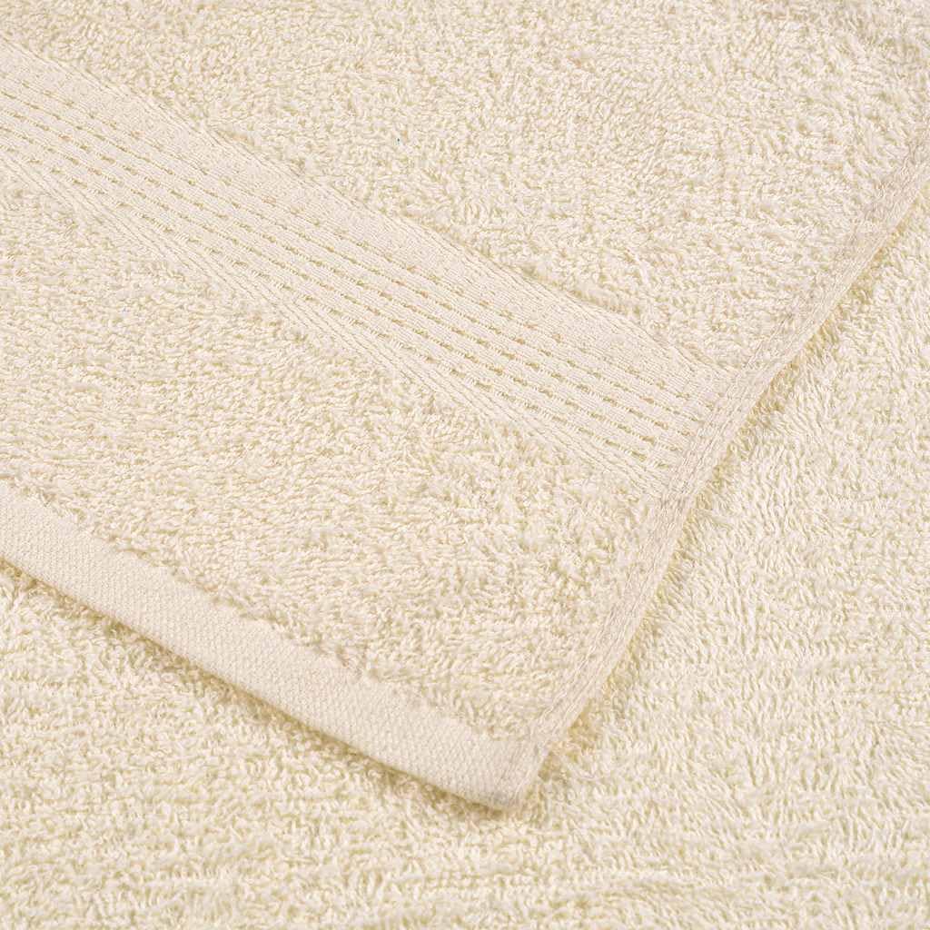 vidaXL Serviettes FROGN 2 pcs crème 100x200 cm 360 g/m² 100% Coton, Serviette de Plage, Serviette d'invité, Grande Serviette de Plage, Serviette de Bain