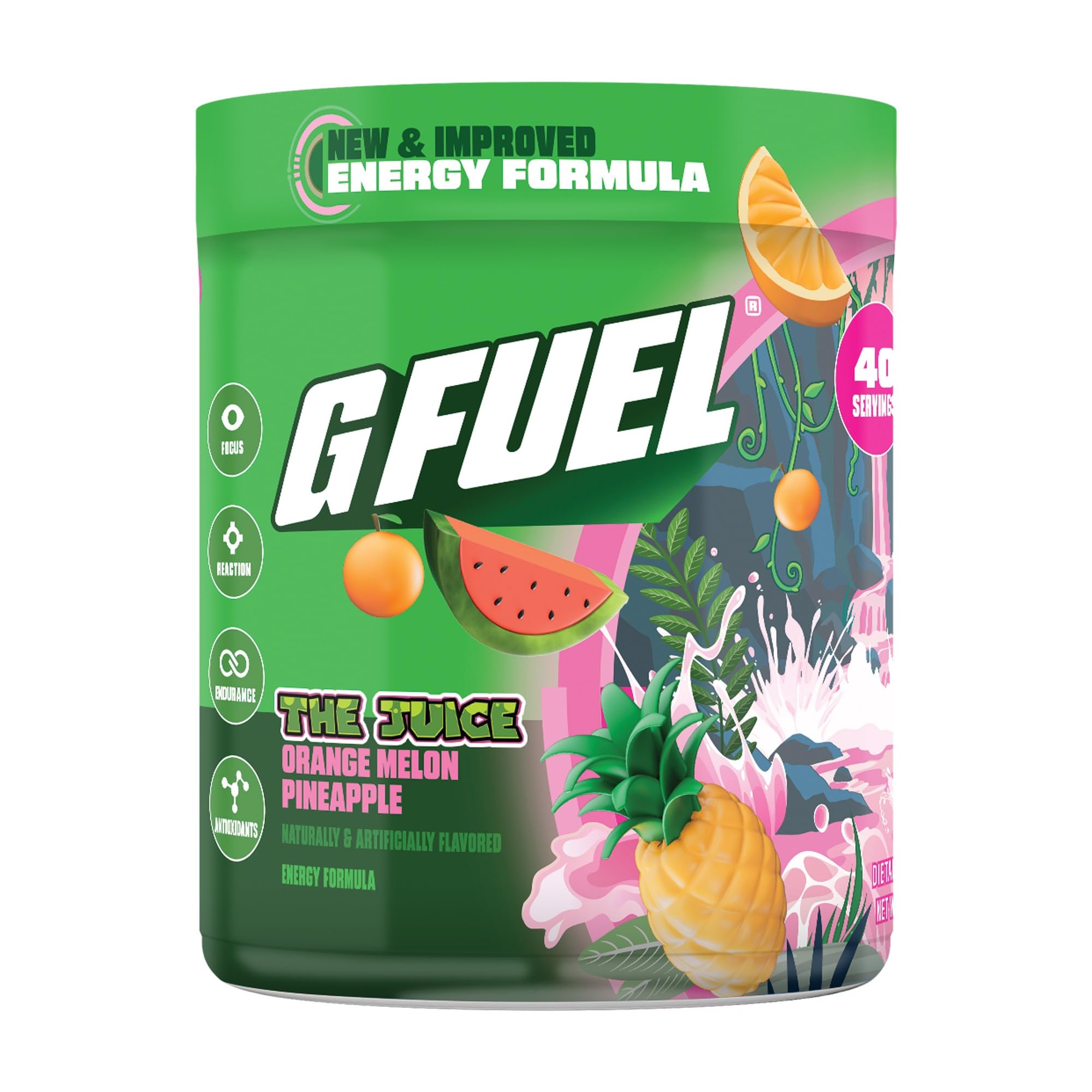 G Fuel Hype Sauce 2.0 Energy Drink Powder, Pre Workout Caffeine Mix for Gaming, Sugar Free Focus Amino, Vitamin + Antioxidants, 8.7oz (Raspberry Lemonade, 40 Servings) — Amazon image 8