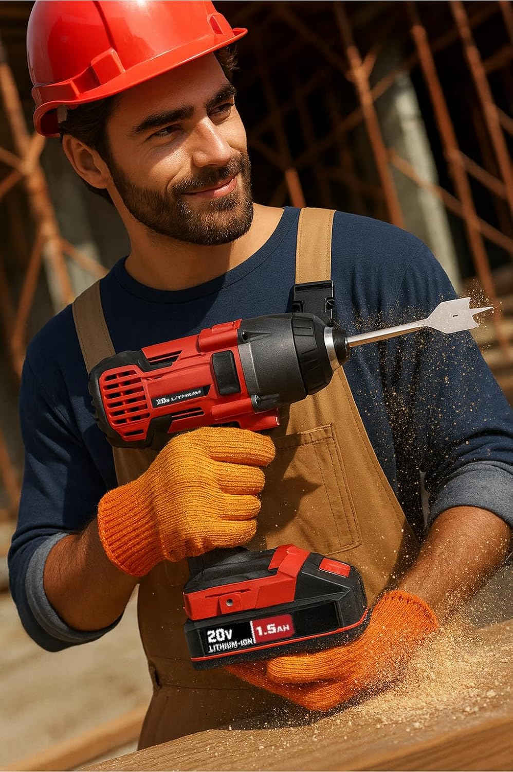 20V, 2-Tool Cordless Drill and Impact Driver Kit Compatible with BAUER Batteries, with (2) 1.5 Ah Batteries and Charger Included