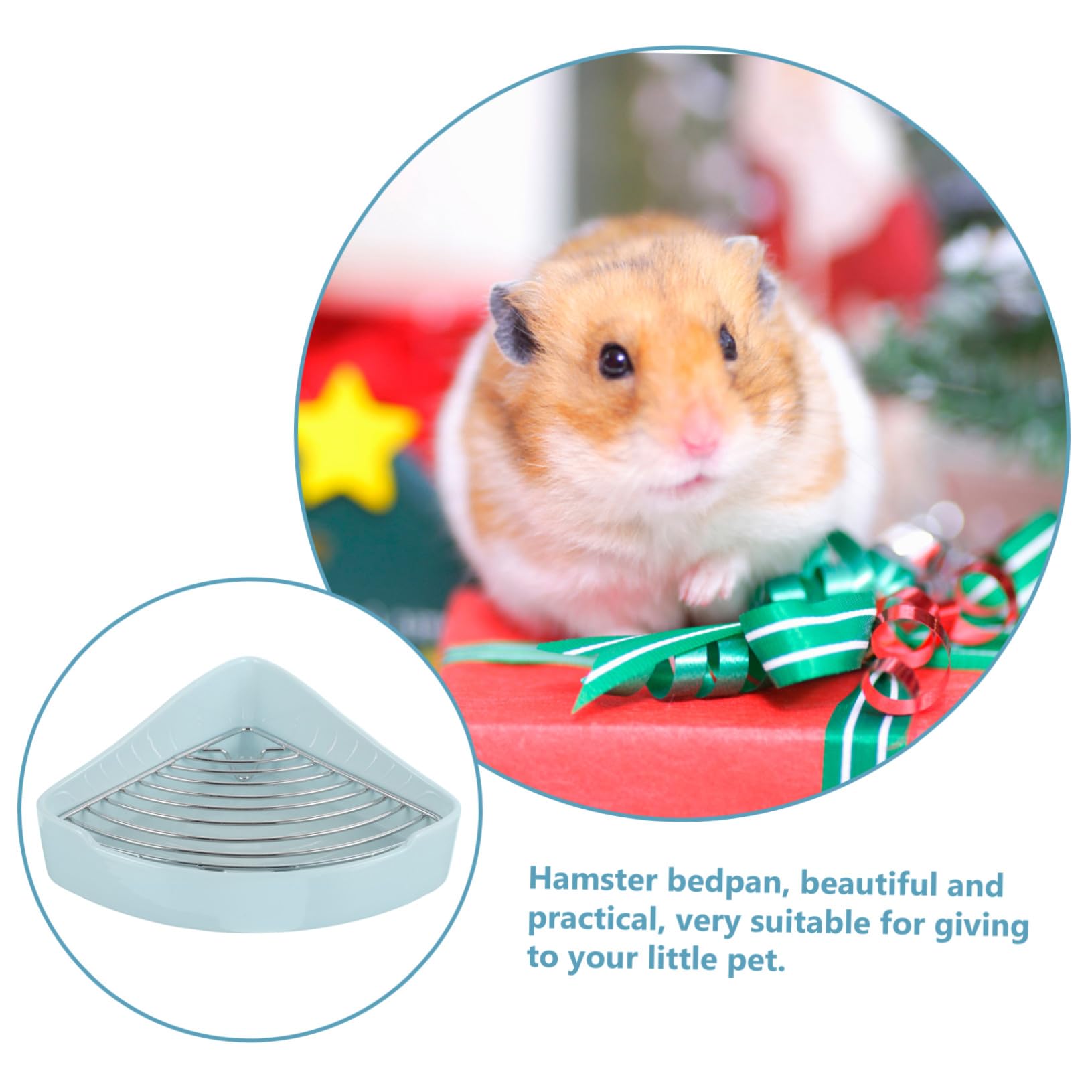 Lettiera Angolare in Materiale Ceramico per Criceti e Cavia di Piccole Dimensioni, Facile da Pulire e Installare, Adatta per Uffici o Bagni