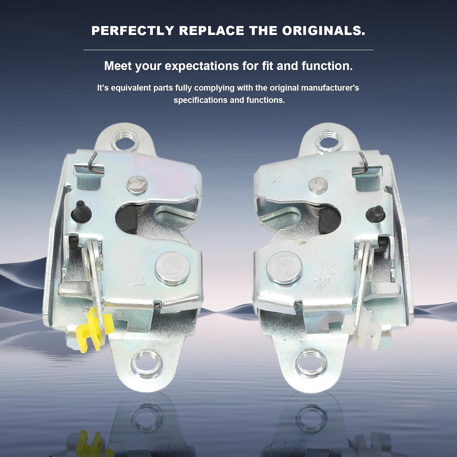Tailgate Lock Latch with Striker Fit for 2004-2015 Tacoma, 2004-2011 Hilux 2004-2011Vigo Left & Right Side Back Tailgate Lock Assembly Replace 65790-0K010 65780-0K010 2PCS