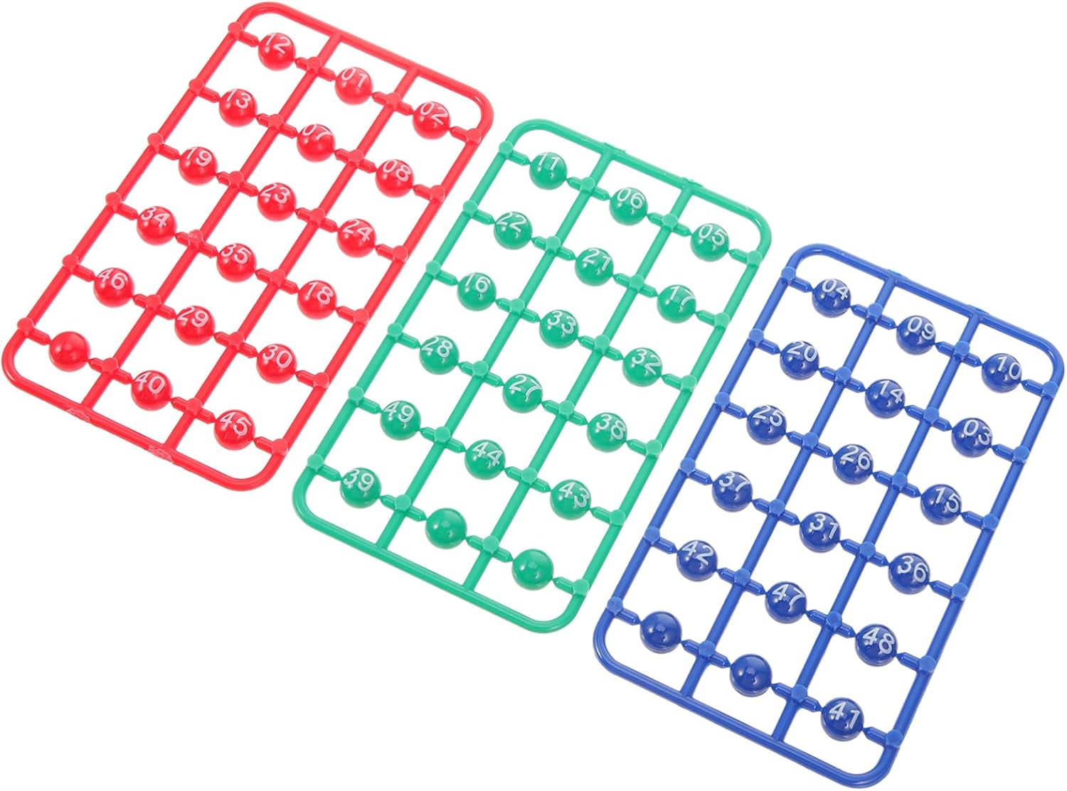 BESPORTBLE 49pcs Colored Lottery for Raffle Games Vibrant Bingo Game Numbers for Parties and Events Compact for Easy Use