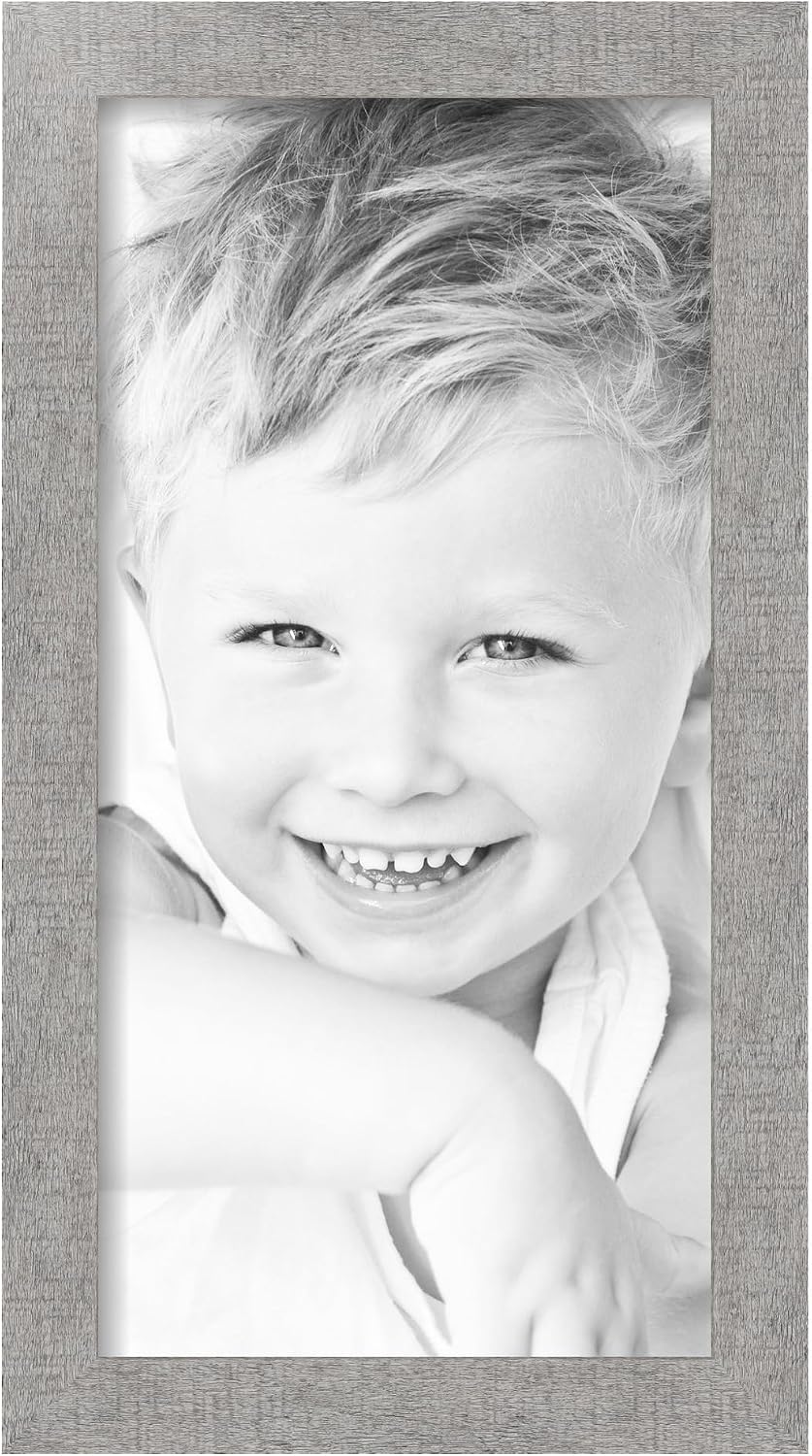 ArtToFrames 10x20 Inch Brown Picture Frame, This 1.50 Inch Custom Poster Frame is Winter White Barnwood 1.5 Inch - Comes with Regular Glass and Corrugated Backing (WOMRFB-150-NAT-10x20)