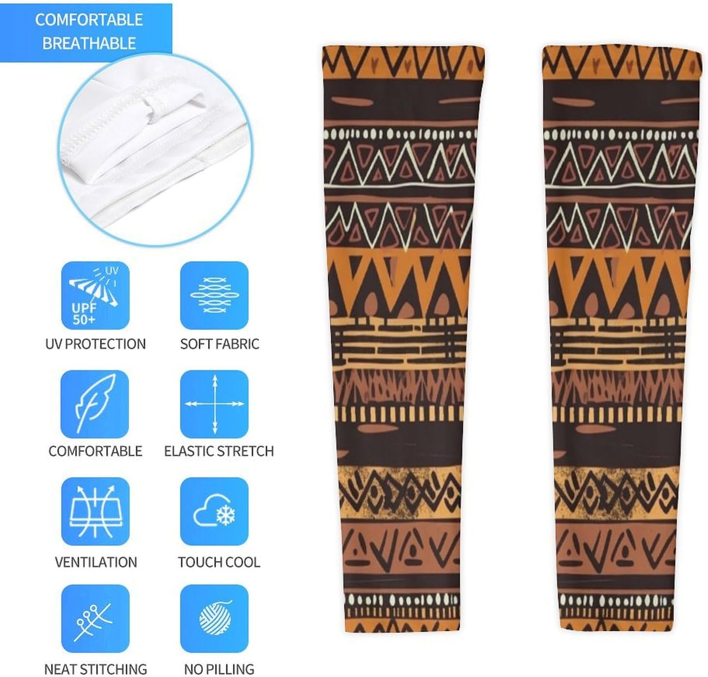 Sports Cooling Arm Compression Sleeves UV Sun Protection Arm Sleeves for Men Women Golf Arm Sleeves