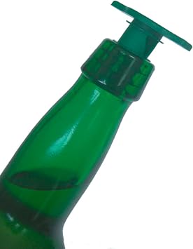 Fackelmann Set of 2 Cider Stopper Stopper Stopper for Pouring Drinks Without Spilling, Pocket Scanner, Cider Scanner, 40 x 45 mm, Polypropylene, Green, 2 Units