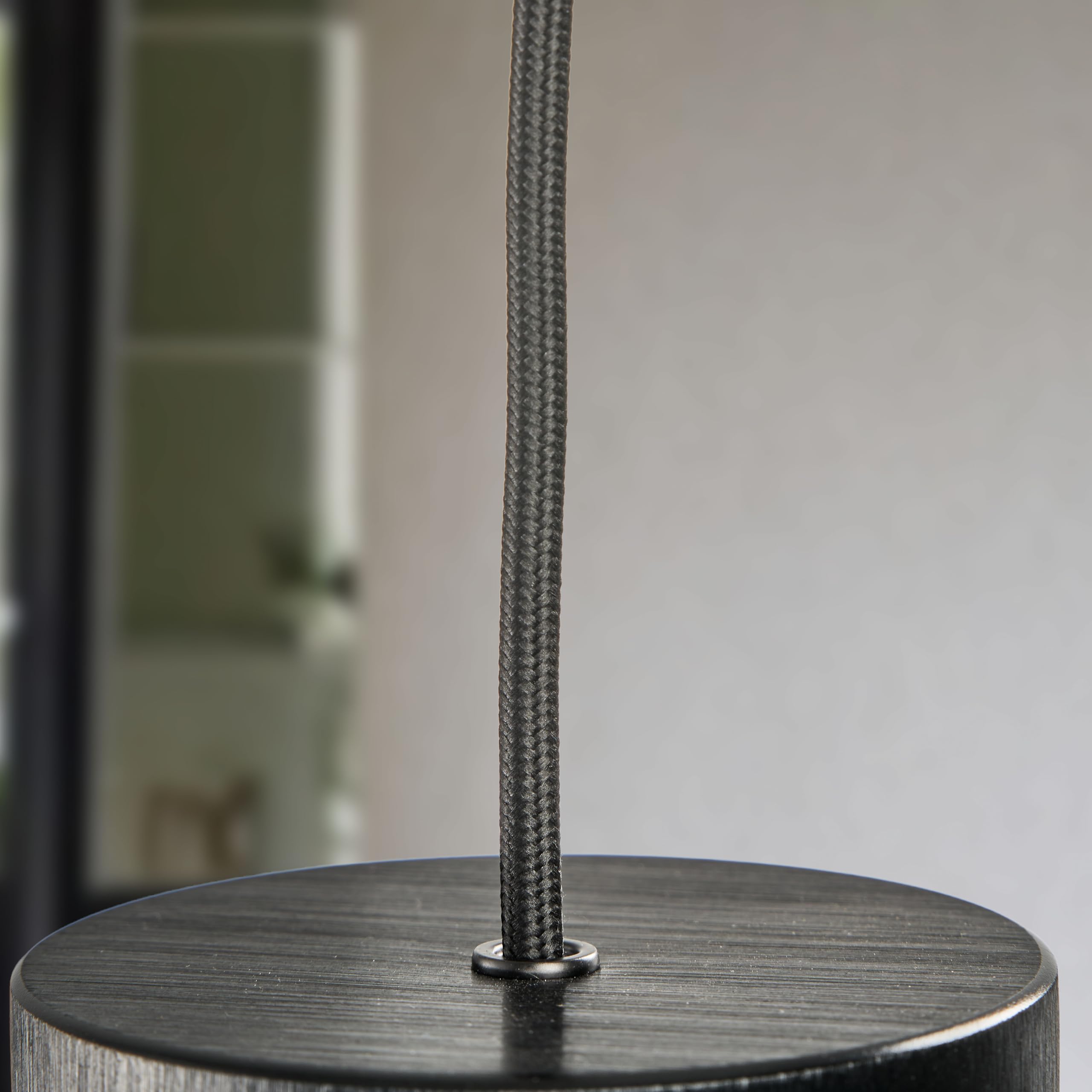 Trio Leuchten Pendelleuchte Robin 310600432, Metall Schwarz matt, Glas rauchfarbig, exkl. 4x E27, Schwarz Matt/Rauchfarbig