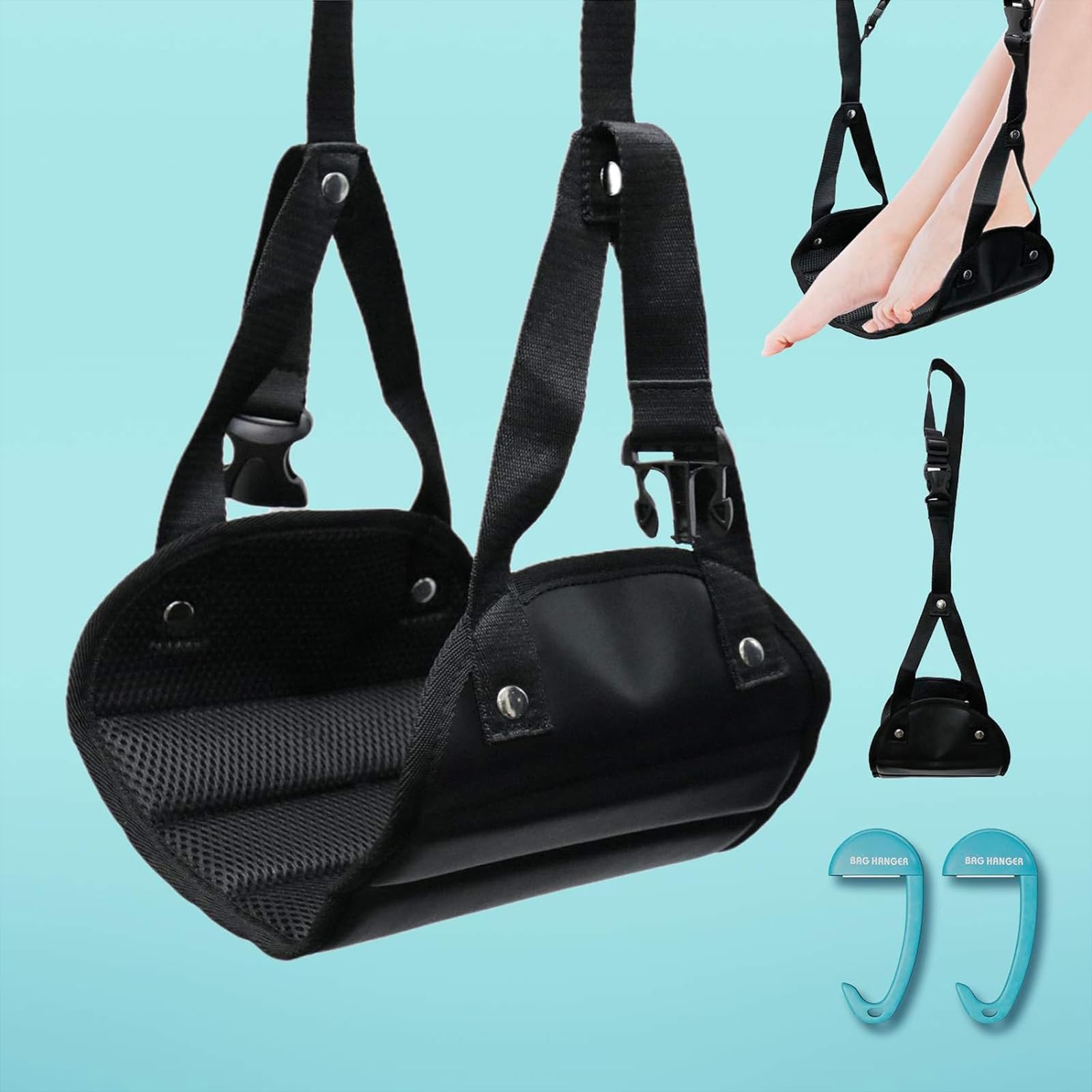 iMissiu Foot Hammock Under Desk Footrest Adjustable