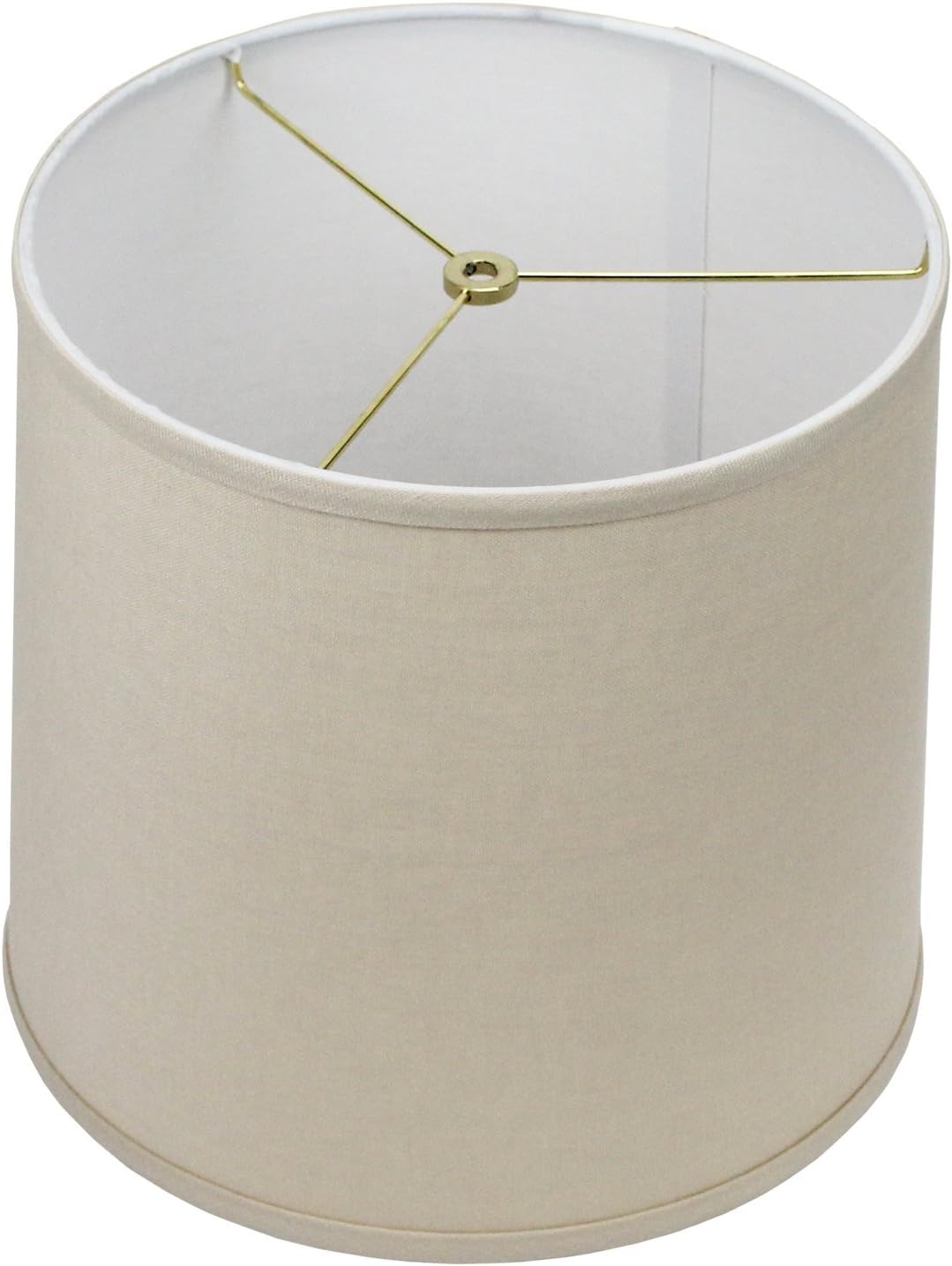 FenchelShades.com 12" Top Diameter x 13" Bottom Diameter x 12" Height Fabric Drum Lampshade Spider Attachment (Designer Natural)