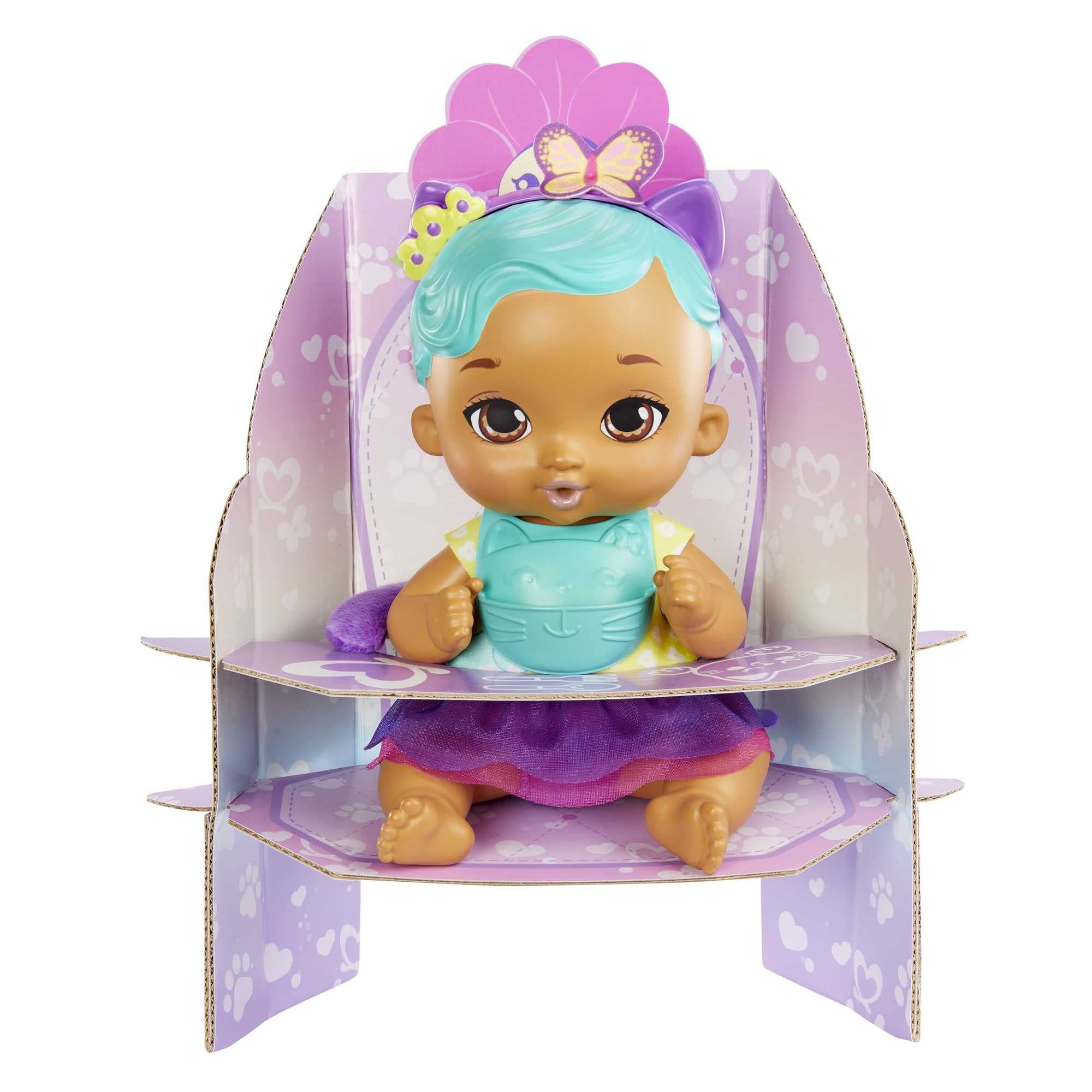 My Garden Baby - Kitty, Amica JuniorGattina Bambola (30,5 cm) e accessori, con pannolino riutilizzabile, bavaglino e biberon, regalo e giocattolo per bambini 3+ Anni, HHL22