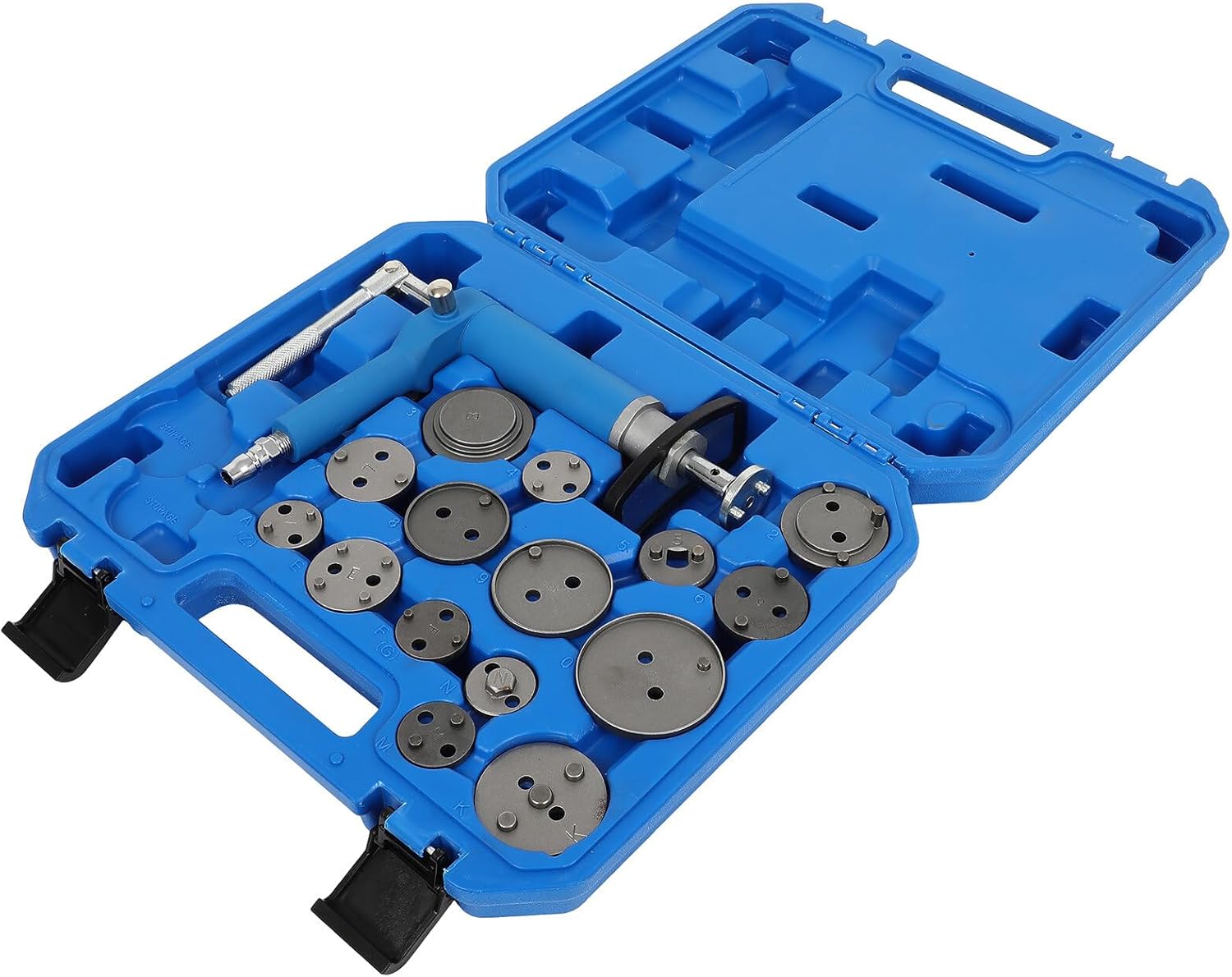 16Pcs Pneumatic Brake Caliper Compression Tool Brake Caliper Tool Rewind Spreader Air Tool Set to Repair Brake Pad Change Brake Pump for Cars Trucks