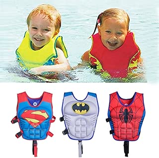 S&C Live 救命胴衣 ライフジャケット 子供用 股ベルト付き フローティングベスト 水着型うきわ ジュニアフロート 浮き輪付水着 浮力水着 安全保障 スイムスーツ ジュニア水着 旅行 ビーチ 海 川遊び スイミング フローティングベスト＃17528 (M, スパイダーマン)