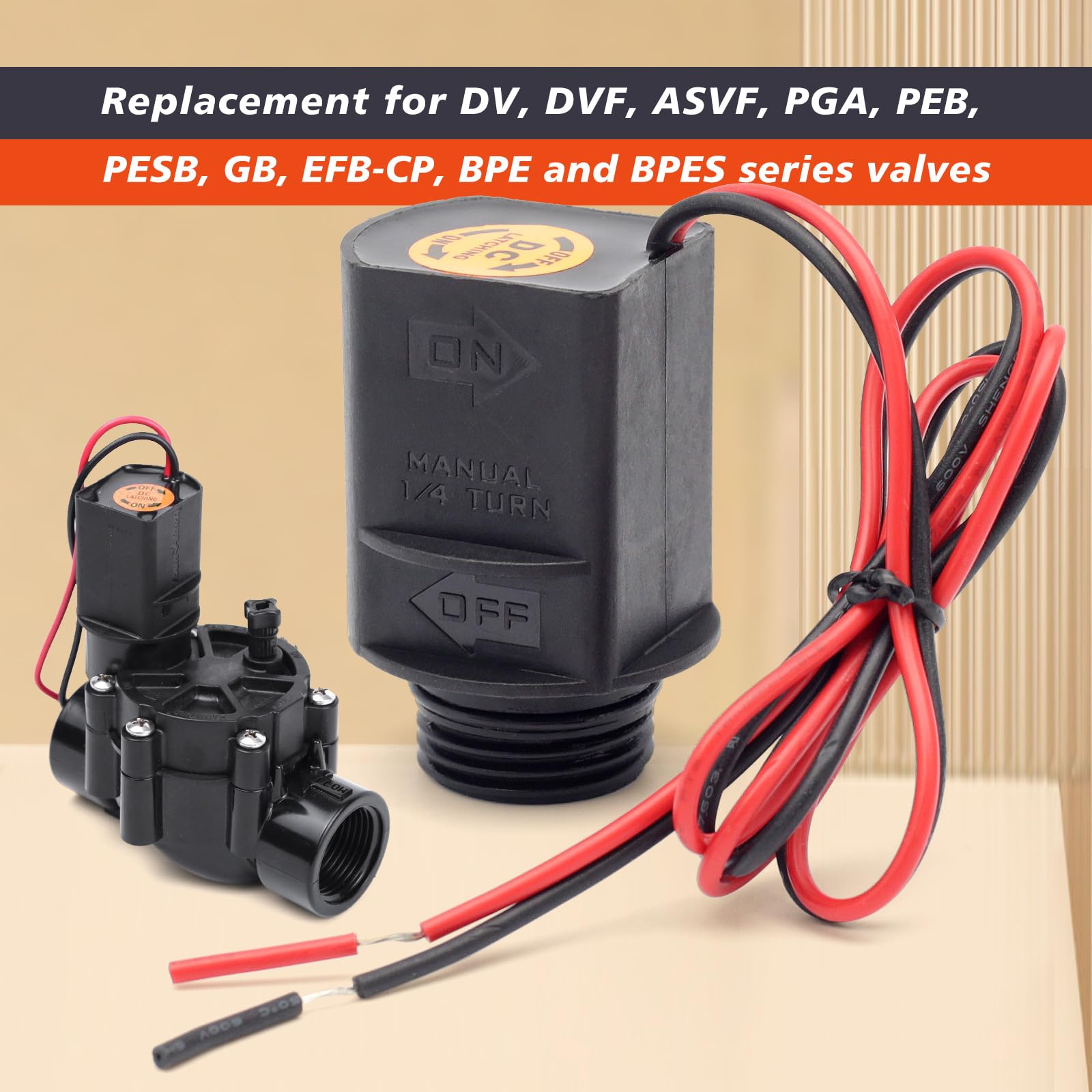 K80920 - Conjunto de solenoide de cierre en maceta para Rain Bird DV, DVF, ASVF, PGA, PEB, PESB, GB, EFB-CP, BPE, BPES Series Sistema de riego