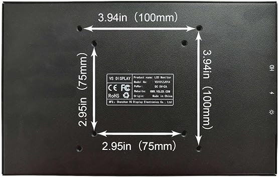 VSDISPLAY 10.1 Inch Portable LCD Monitor 1280x800 IPS Screen as Secondary Display for PC Case Computer Laptop