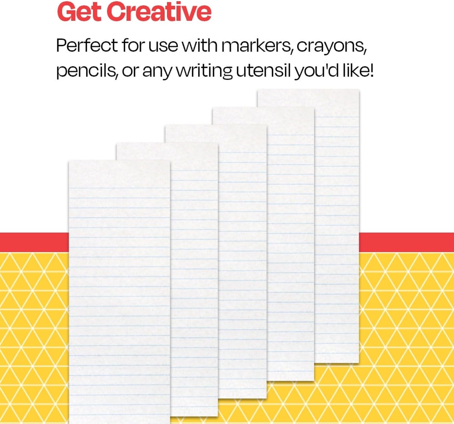 School Smart Ruled Spelling Slip, 4 x 10-1/2 Inches, White, Pack of 500