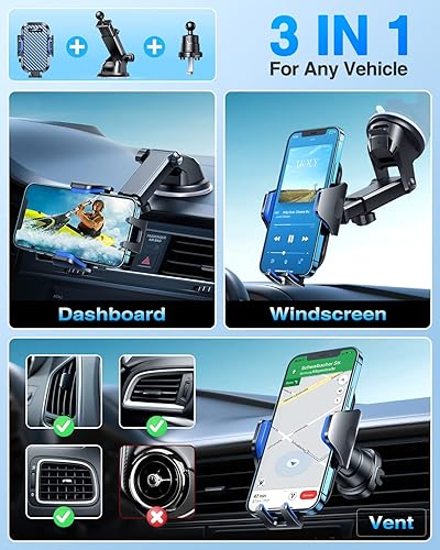Miniatura 4 de VANMASS Phone Holders for Your Car 2026 Ultimate Phone Mount Military-Grade Windshield Dashboard VentNewest Best Strongest Cell Phone Car Mount for