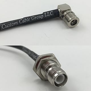 12 inch RG188 QMA MALE ANGLE to RP-TNC FEMALE BULKHEAD Pigtail Jumper RF coaxial cable 50ohm Quick USA Shipping