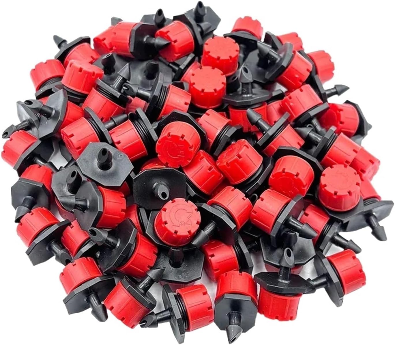 DIY 4/7mm PVC Watering Hose Micro Irrigation Pipe Drip Watering Kits with Adjustable Drippers Punch Tool(300Pcs-C)