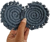 Vista 10 de Posavasos de algodón para portavasos de automóvil, 2 posavasos de automóvil, soporte para bebidas, bonitos accesorios para portavasos para mujeres