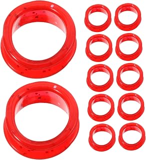 PENIKOKO 12piezas Anillo De Ergonómico Para Tijeras De Peluquería De De Protección Para Dedos Cómodo y Para Cortar Pelo y Gatos Color Rojo
