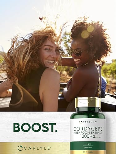 Miniatura 7 de Carlyle Cordyceps Cápsulas de hongos de 1000 mg | 150 unidades | Extracto de hongos cepa CS-4 | Sin OMG y sin gluten