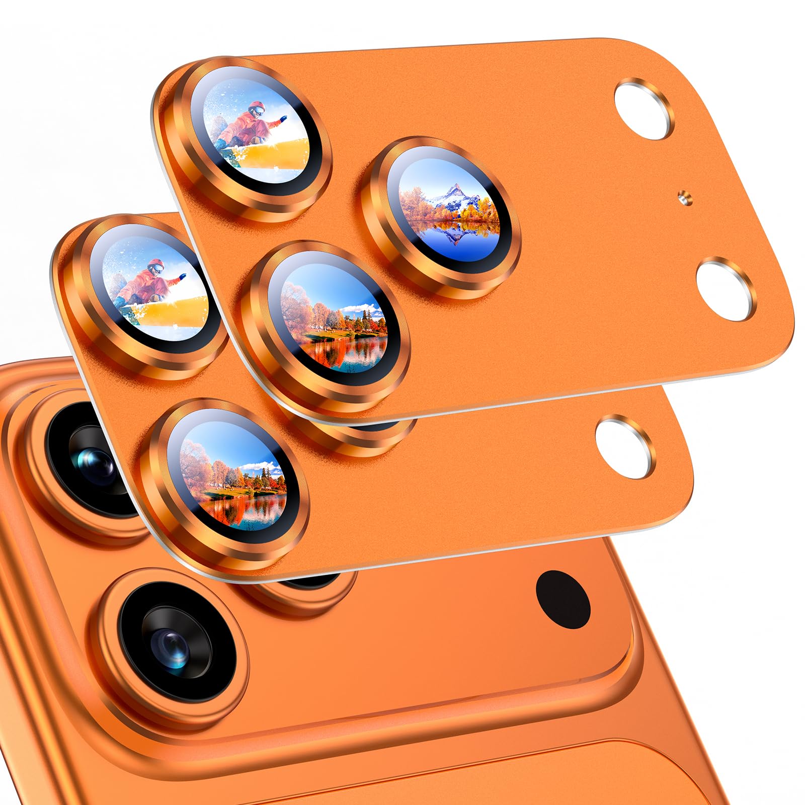 Uyiton for iPhone 17 Pro Camera Lens Protector, Metal Frame Glass Cover