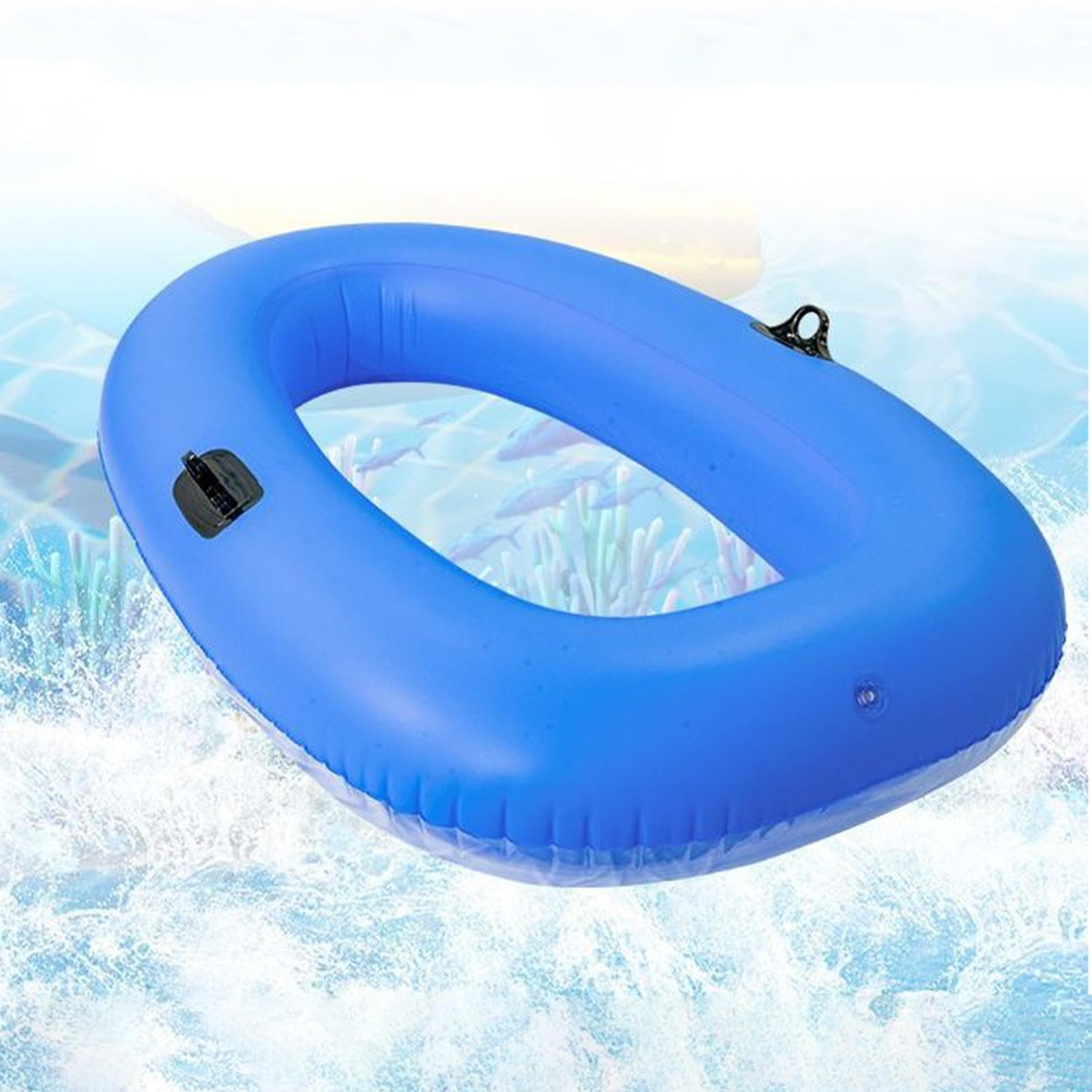 Bateau gonflable à transparent | PVC respectueux de l'environnement, 160 x 110 cm, capacité de 80 kg | Kayak de piscine avec fenêtre de visualisation | Radeau flottant pour et adultes