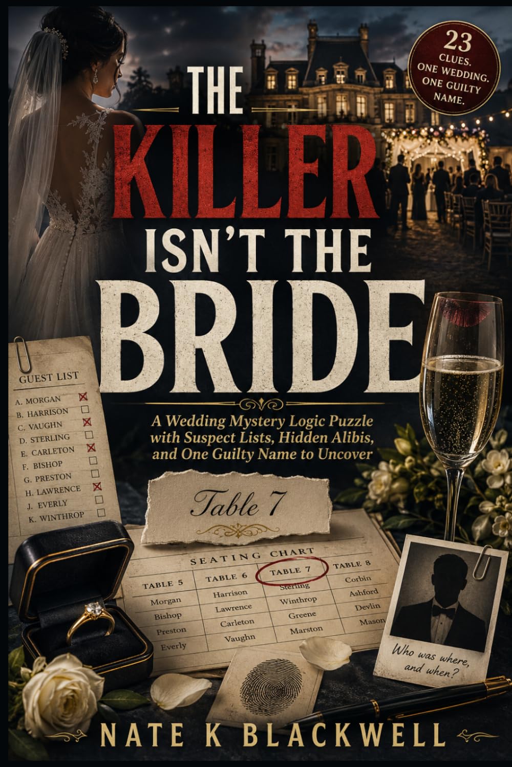 THE KILLER ISN’T THE BRIDE: A Wedding Mystery Logic Puzzle with Suspect Lists, Hidden Alibis, and One Guilty Name to Uncover