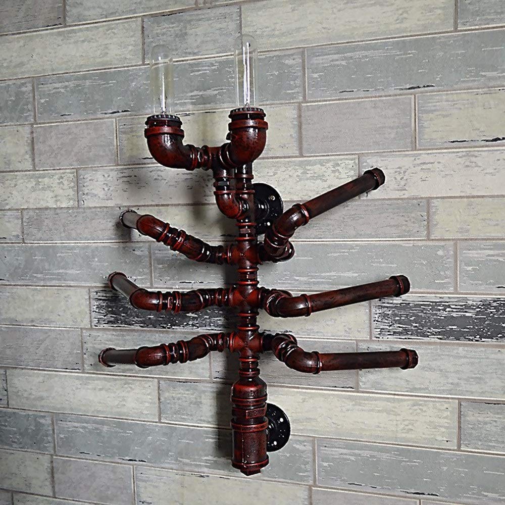Lámpara de Pared de tubería de Agua de Hierro Forjado Retro, luz de Pared Decorativa de Hormiga DIY Creativa, Bar, cafetería, Restaurante, decoración de Pared, Aplique, Escalera, Pasillo, Pasillo,
