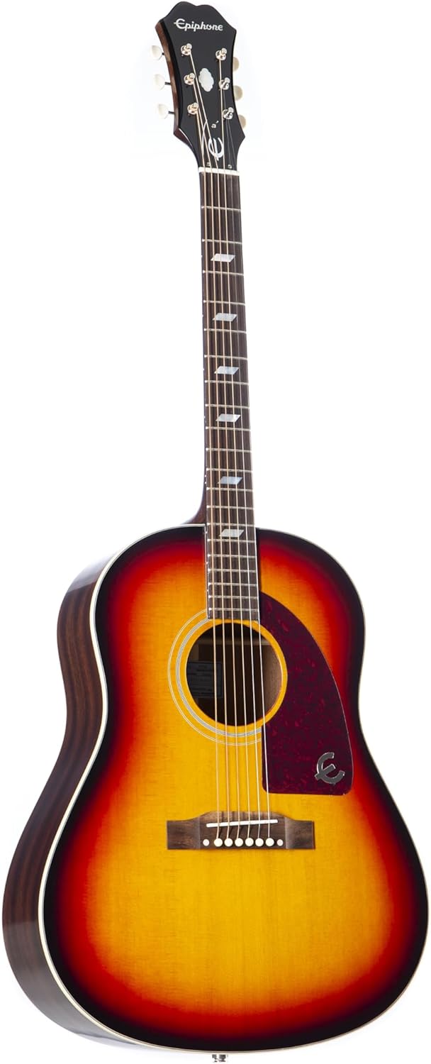 Epiphone Masterbilt Texan Acoustic Electric, Faded Cherry Aged Gloss