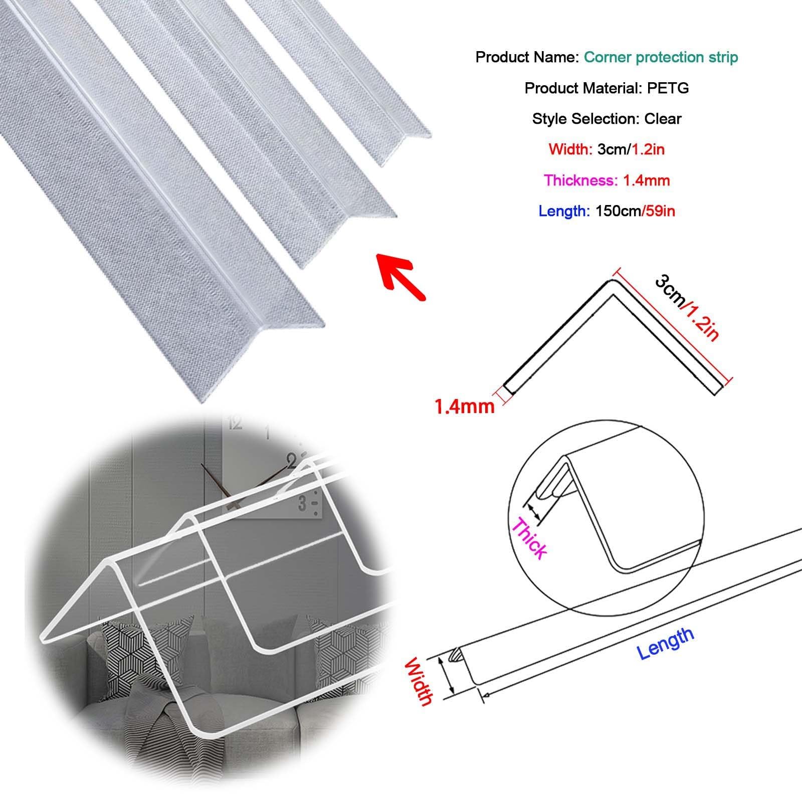 protector de esquinas para paredes,protectores de Protectores de esquina de pared Protector de pared de plástico transparente, protectores de esquina de borde de azulejo de esquina de muebles laterale