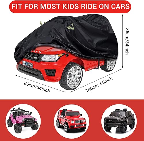Miniatura 2 de LYUND Funda para auto de juguete para niños, 600D, gran funda impermeable para ruedas eléctricas, Jeep, camión, protege todo tipo de clima, el